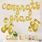 Graduation Party Balloons – 16” Gold “Congrats Grad” Script Banner Foil Balloon Set for Class of 2026 Graduation Decorations